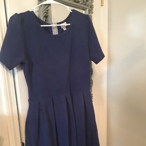 Solid blue LuLaRoe Amelia